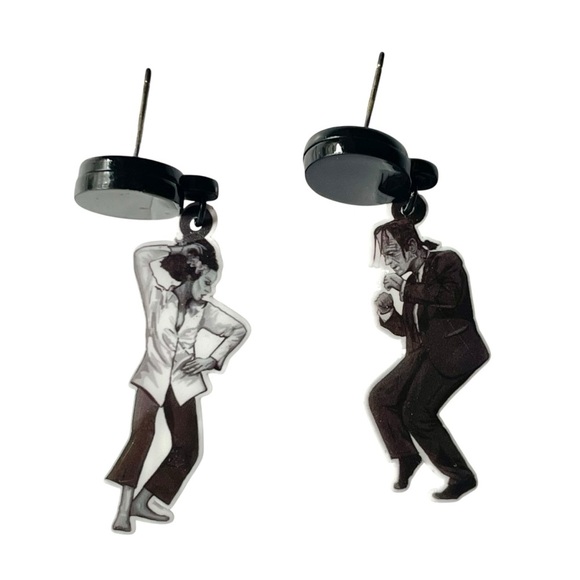 Retro Halloween Frankenstein Earrings – Pulp Fiction Inspired Movie Jewelry - Picture 4 of 12